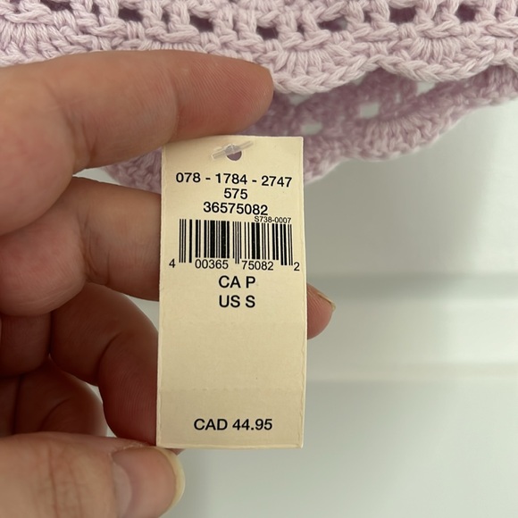 NWT AERIE - crochet brap halter crop bra top festival boho pink small - Picture 4 of 9